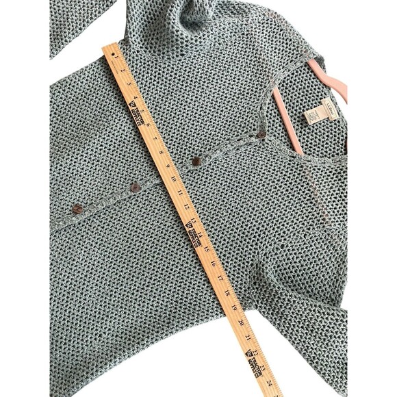 L.L. Bean Vintage Grandma Open Knit Cardigan Womans Size‎ Large Linen Cotton - Picture 6 of 7